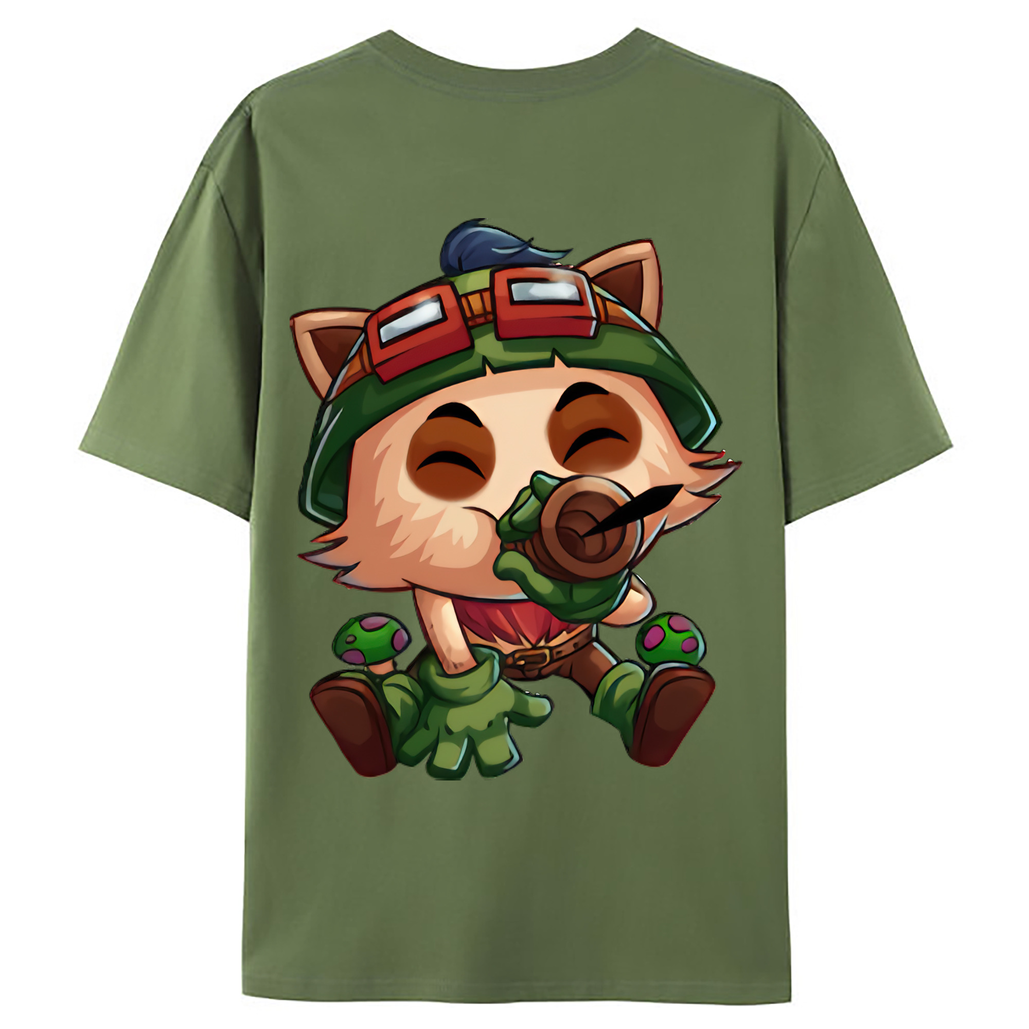 （画像用） リーグ・オブ・レジェンド League of Legends LOL 綿100％ メンズ半袖Tシャツ（バックプリント） 通気性